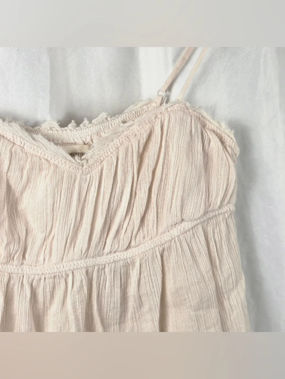 Urban Outfitters Cream Pink Lace-Trim Camisole Size Small Petite - Picture 15 of 16